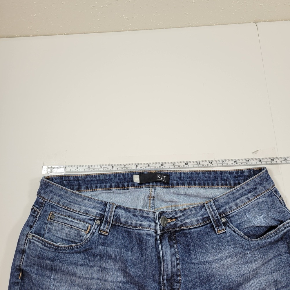 Kut From The Cloth Women's Jeans Catherine Boyfriend Distressed Size 16W Blue - Picture 3 of 11